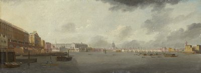 Kilátás a Temzére keletre nézve az Adelphivel, a Somerset-házzal és a Szent Pál-székesegyházzal, 1806 körül alkotó: Daniel Turner