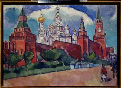 Vörös tér a Szent Bazil-székesegyházzal Moszkvában, 1910 körül (olaj, vászon) alkotó: Daniel Vladimir Baranoff-Rossine
