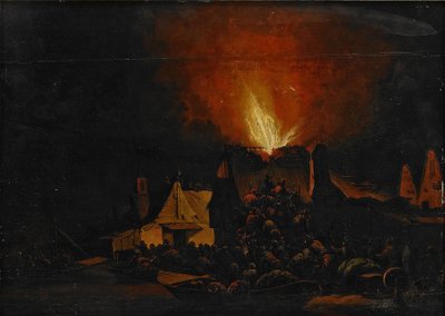 Éjjeli tűz, 1660 alkotó: Daniel Vosmaer