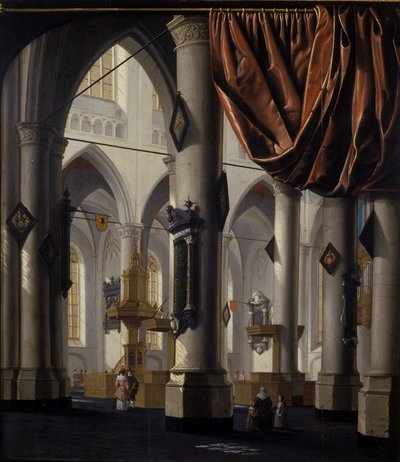 Az új templom Delftben, 1654 (olaj tölgyfán) alkotó: Daniel de Blieck