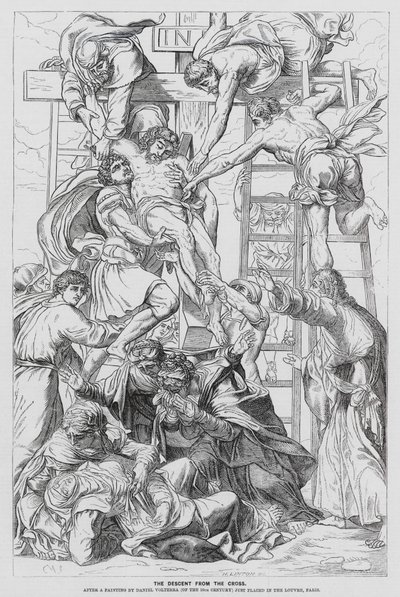 A keresztről való leszállás (metszet) alkotó: Daniele da Volterra (1509 66) (after)