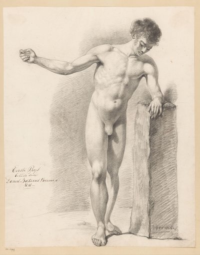 Álló férfi akt, elölről nézve (1. díj 1818) alkotó: Daniël Batavus Voorman