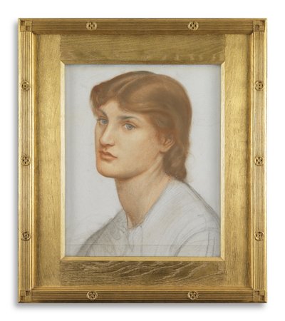 Alexa Wilding (színes kréták papíron) alkotó: Dante Gabriel Charles Rossetti