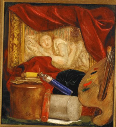 Palackok (olaj a fedélzeten, a panelre szerelve) alkotó: Dante Gabriel Charles Rossetti
