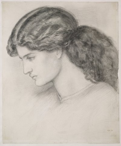 Egy nő feje, 1861 alkotó: Dante Gabriel Charles Rossetti