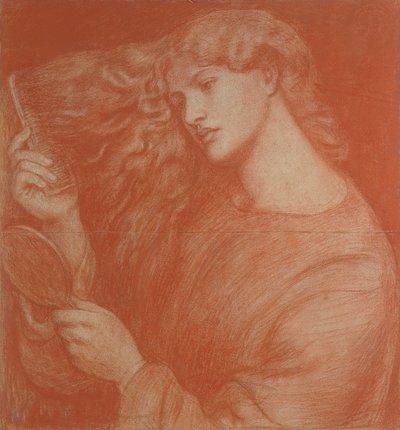 Lady Lilith (piros kréta papíron) alkotó: Dante Gabriel Charles Rossetti