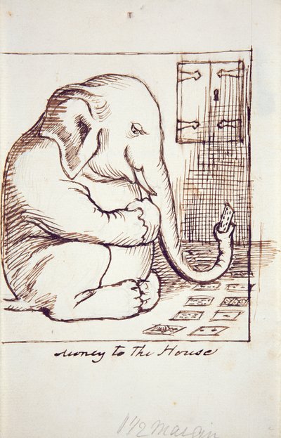 Pénz a házba, 1873 körül (toll és tinta papíron) alkotó: Dante Gabriel Charles Rossetti