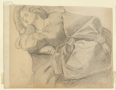 Ruth Herbert alszik alkotó: Dante Gabriel Charles Rossetti