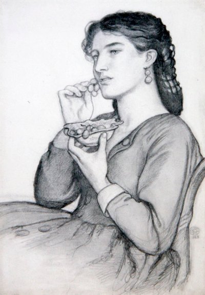 Tanulmány a „Sweet Tooth” számára alkotó: Dante Gabriel Charles Rossetti