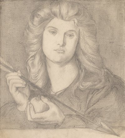 Tanulmány a Venus Verticordia számára. alkotó: Dante Gabriel Charles Rossetti