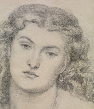 Tanulmány a "Venus Verticordia" számára alkotó: Dante Gabriel Charles Rossetti