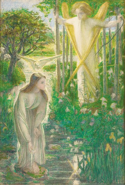 Angyali üdvözlet, 1855 alkotó: Dante Gabriel Charles Rossetti
