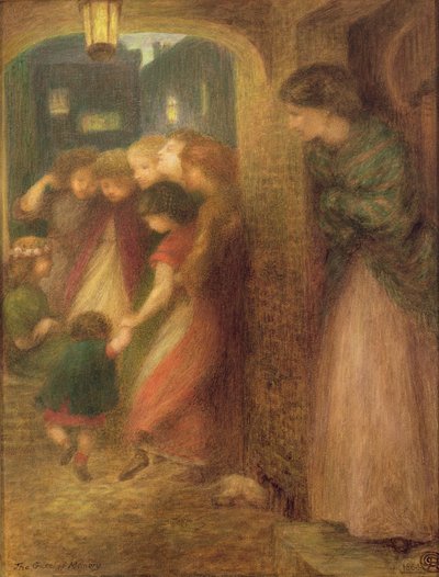 Az emlékezés kapuja, 1864 (színes kréták papíron) alkotó: Dante Gabriel Charles Rossetti