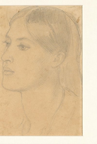 női fej alkotó: Dante Gabriel Rossetti (attributed to)