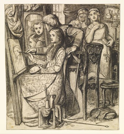 A szerelem tükre vagy a szerelem példázata alkotó: Dante Gabriel Charles Rossetti