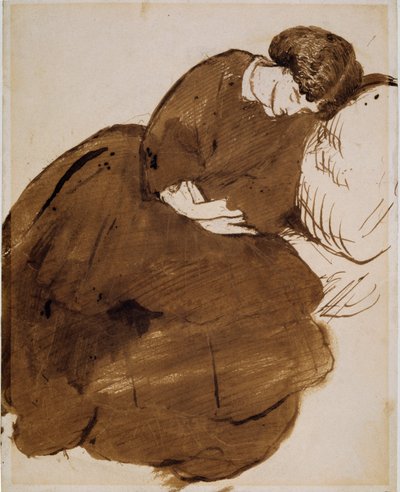 Jane Morris portréja a kanapén alszik alkotó: Dante Gabriel Rossetti
