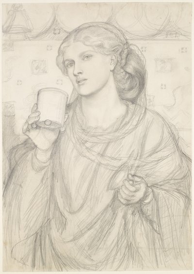 The Loving Cup - Kompozíciós tanulmány alkotó: Dante Gabriel Rossetti