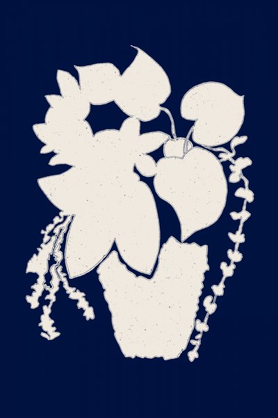 Elegáns cserepes növény sziluettje alkotó: Danushka Abeygoda