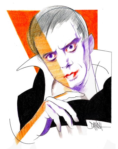 Carmelo Bene (digitális színes ceruzarajz) alkotó: Dariush Radpour