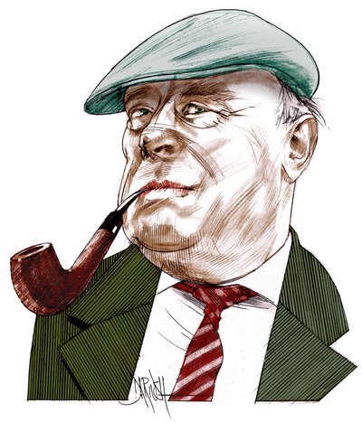 Ernst Von Salamon, 2021 (digitális színes ceruzarajz) alkotó: Dariush Radpour