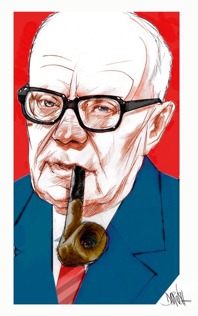 Sandro Pertini, 2022 (digitális színes ceruzarajz) alkotó: Dariush Radpour