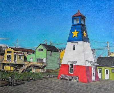 Lighthouse Pier, 2018 (ceruza, papír) alkotó: Darrell Windjack