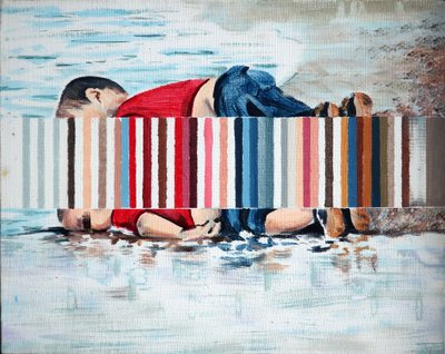 Bója, 2019 (akril, vászon) alkotó: Darren Coffield