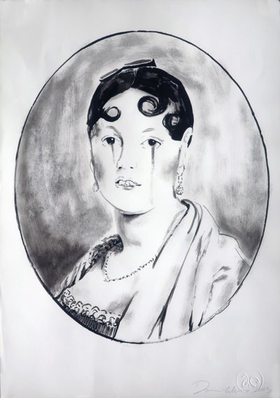 Ingre Girl 3, 2003 (tus, papír) alkotó: Darren Coffield