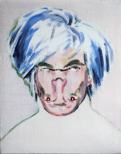 Shockheaded Warhol, 2013 (akril, vászon) alkotó: Darren Coffield