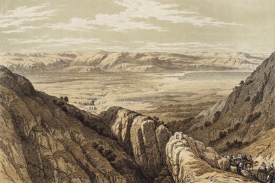Leszállás a Jordán völgyébe (színes litó) alkotó: David (after) Roberts