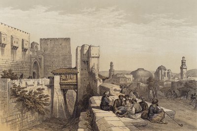 A jeruzsálemi fellegvár bejárata (színes litó) alkotó: David (after) Roberts