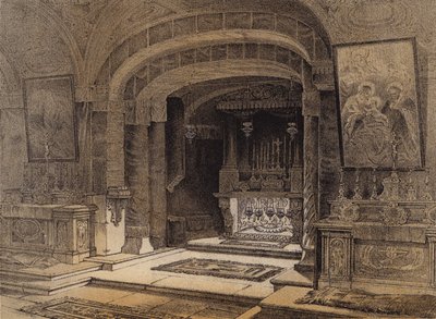 Az Angyali üdvözlet szentélye, Názáret (színes litó) alkotó: David (after) Roberts