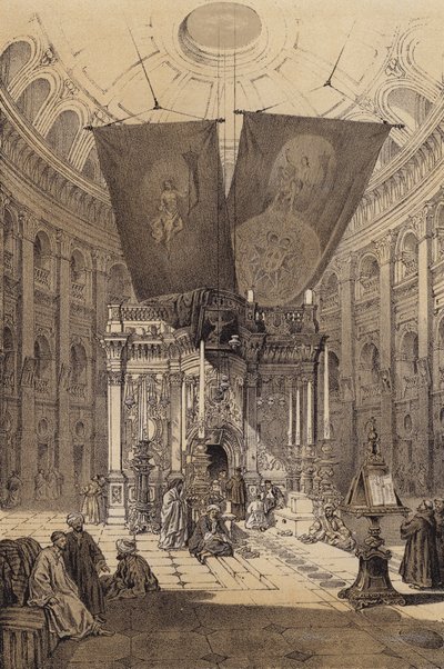 A Szent Sír kegyhely (színes litó) alkotó: David (after) Roberts