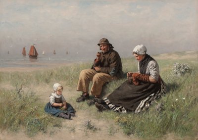 A homokon Scheveningenben alkotó: David Adolph Constant Artz