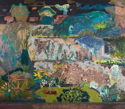 Suffolk Road Back Gardens, 1993 körül (olaj, vászon) alkotó: David Alan Redpath Michie