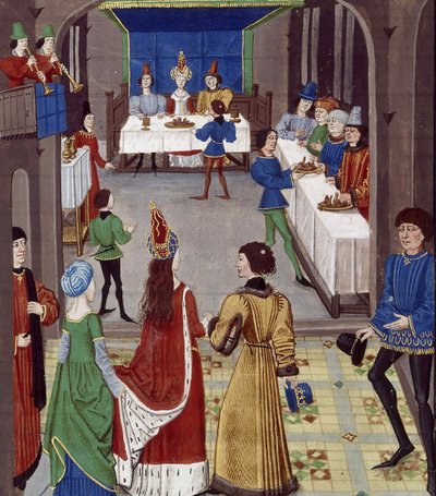 A házasság. Forrás: Renaud de Montauban, 1465 körül. alkotó: David Aubert