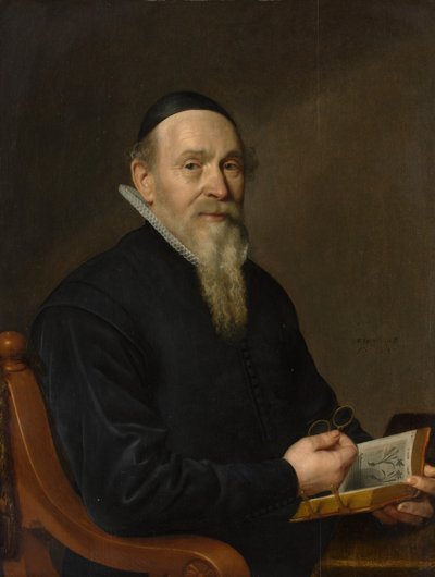 Egy férfi, esetleg botanikus portréja, 1641. alkotó: David Bailly