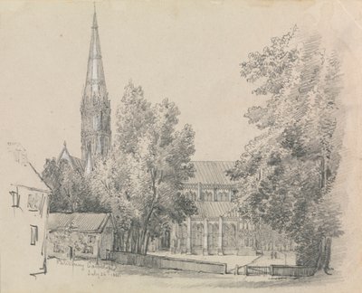 Kilátás a salisburyi katedrálisra alkotó: David Charles Read