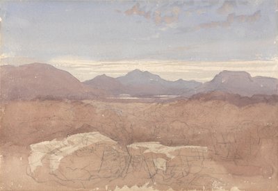 Hegyi kilátás, Észak-Wales alkotó: David Cox
