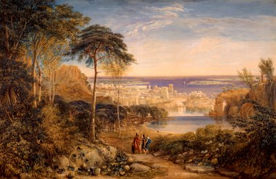 Karthágó: Aeneas és Achates, 1825 alkotó: David Cox