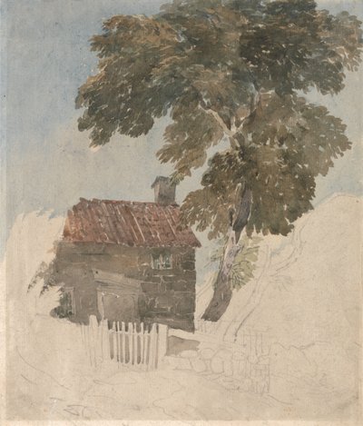 Házikó és fák alkotó: David Cox