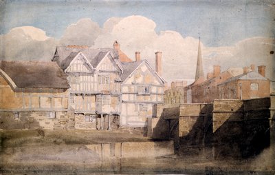 Old Houses and Wye Bridge, Hereford, 1820 alkotó: David Cox
