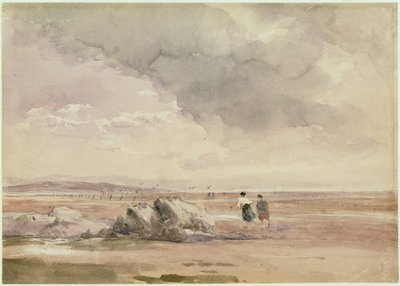 Lancaster Sands, apály, 1840-47 körül (w/c, toll és fekete tinta és ceruza papíron) alkotó: David Cox