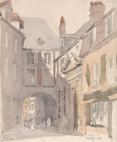 Place St. Barthélemy, Rouen alkotó: David Cox