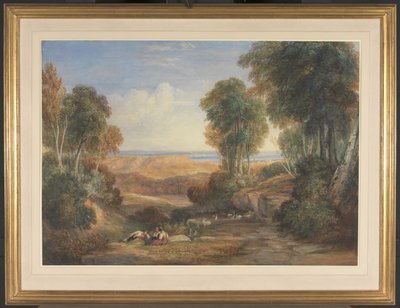 A Severn és a Wye találkozása Chepstow-val a távolban alkotó: David Cox