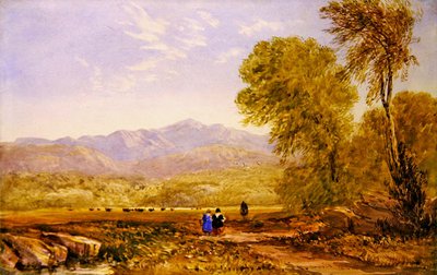 Snowdon kilátása, Capel Curig (akvarell papíron) alkotó: David Cox