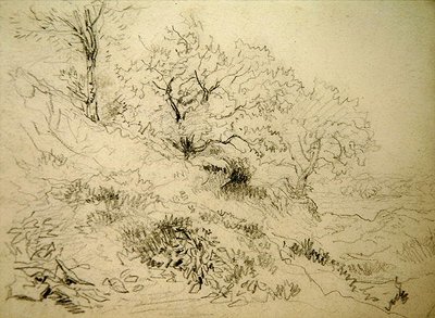 Walesi táj (kréta papíron) alkotó: David Cox