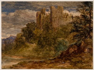 Ludlow-kastély, 19. század. alkotó: David Cox the elder