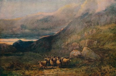 Hegyi út alvással, c1838 alkotó: David Cox the elder