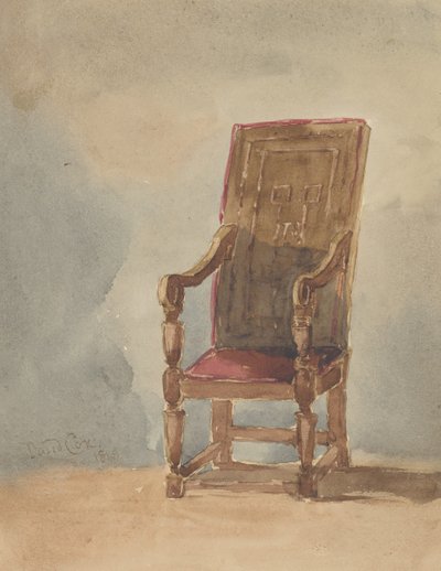 Tanulmány egy antik fotelről, 1849. alkotó: David Cox the elder